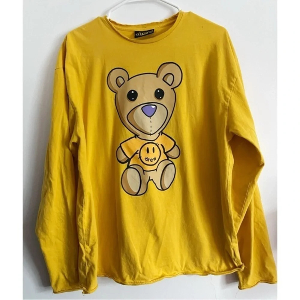 Drew House • Yellow Long Sleeve Teddy Tee Shirt